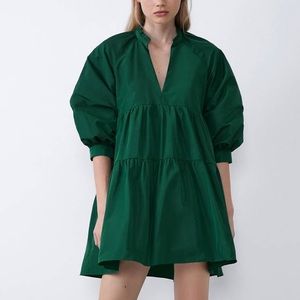 Zara Voluminous Taffeta Dress